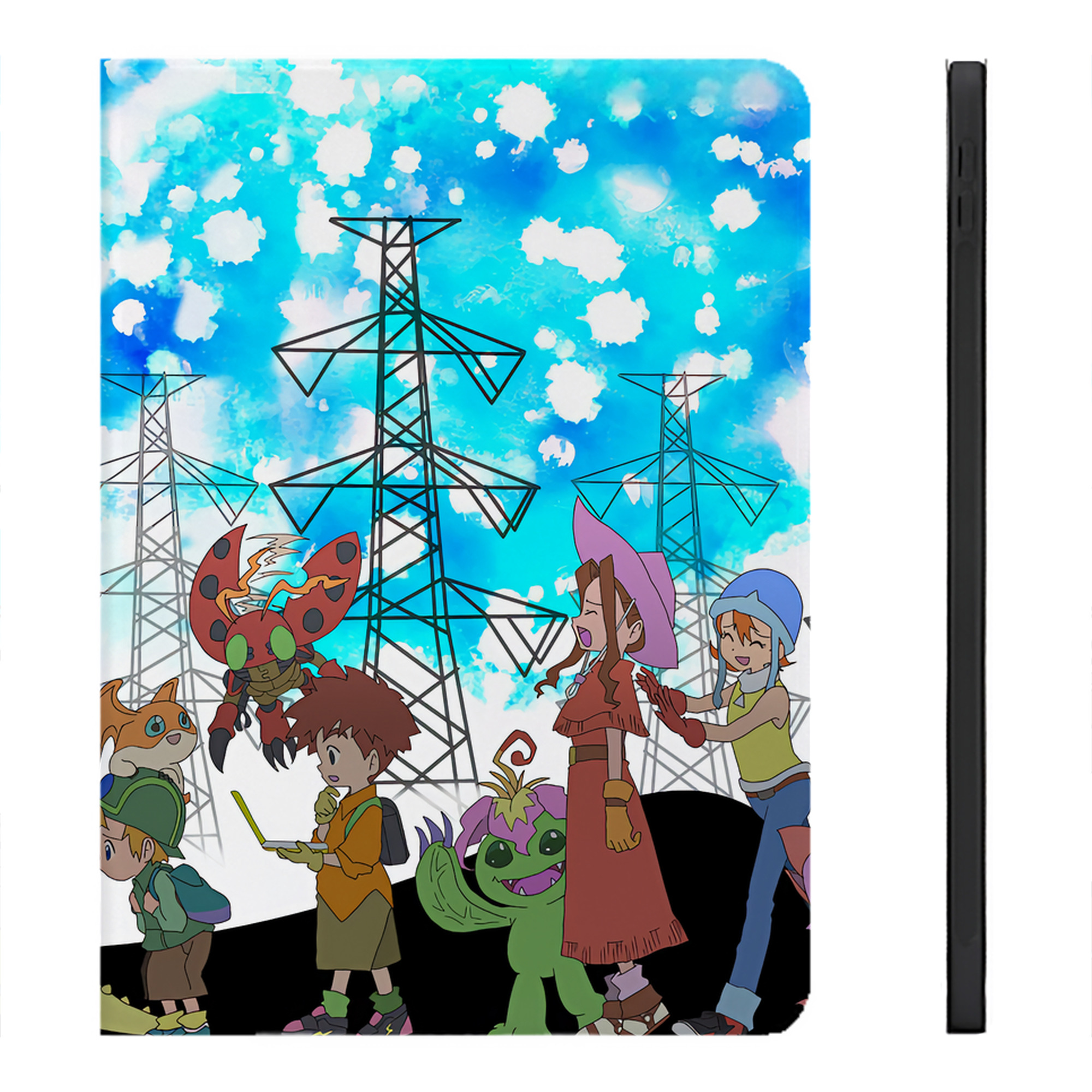 （画像用） Digimon デジタルモンスター/デジモン IPadケース ペンホルダー付き ブックスタイルデザイン